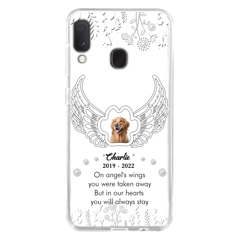 Personalized Pet Phone Case - Upload Photo -Memorial Gift Idea for Dog/Cat Lovers - In Our Hearts You Will Always Stay - Case for iPhone/Samsung