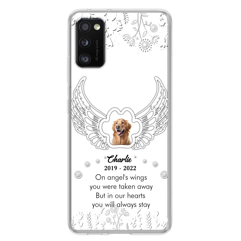 Personalized Pet Phone Case - Upload Photo -Memorial Gift Idea for Dog/Cat Lovers - In Our Hearts You Will Always Stay - Case for iPhone/Samsung