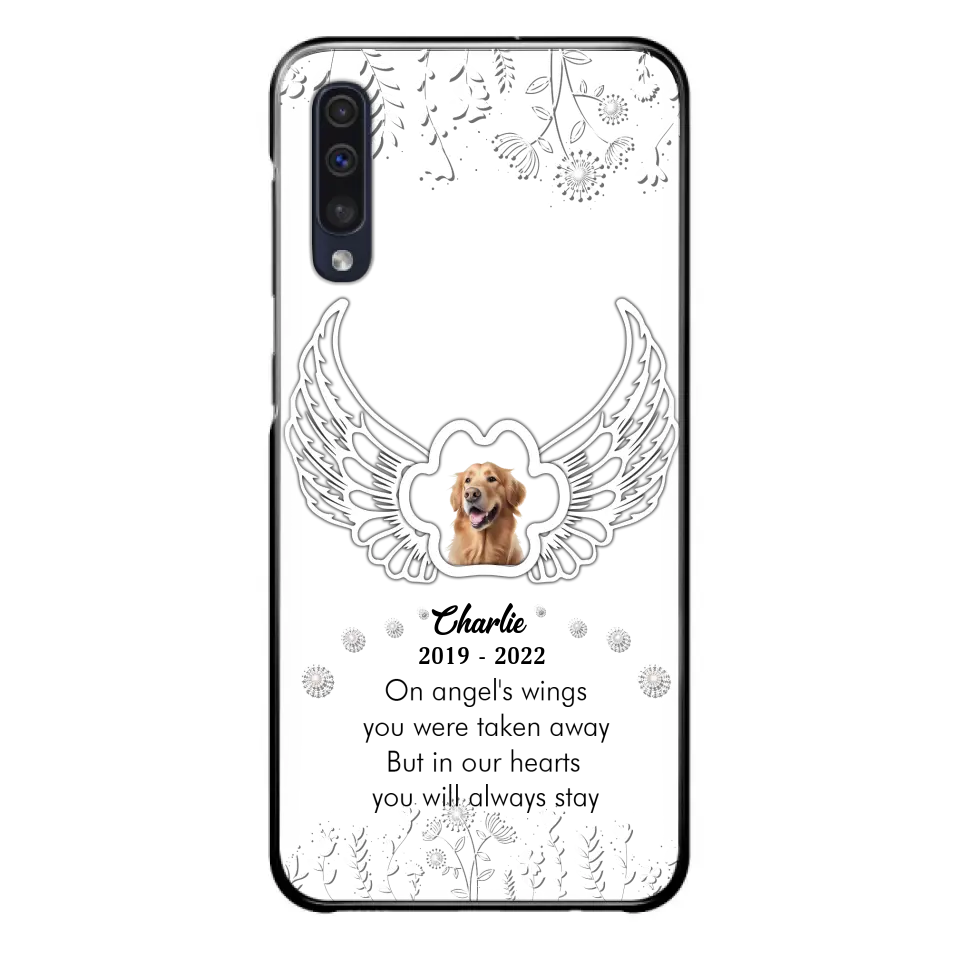 Personalized Pet Phone Case - Upload Photo -Memorial Gift Idea for Dog/Cat Lovers - In Our Hearts You Will Always Stay - Case for iPhone/Samsung