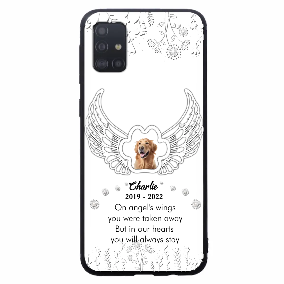 Personalized Pet Phone Case - Upload Photo -Memorial Gift Idea for Dog/Cat Lovers - In Our Hearts You Will Always Stay - Case for iPhone/Samsung
