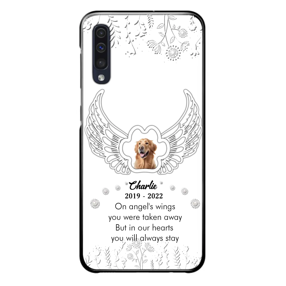 Personalized Pet Phone Case - Upload Photo -Memorial Gift Idea for Dog/Cat Lovers - In Our Hearts You Will Always Stay - Case for iPhone/Samsung