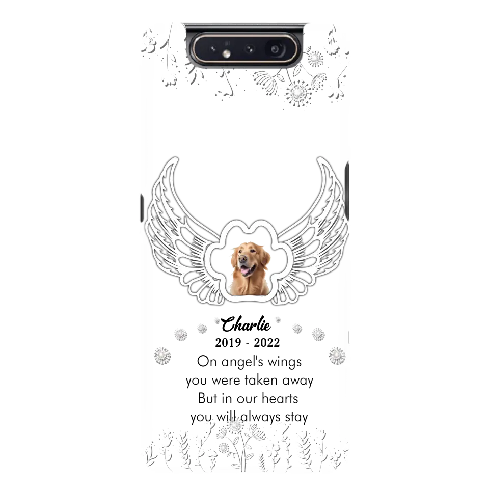 Personalized Pet Phone Case - Upload Photo -Memorial Gift Idea for Dog/Cat Lovers - In Our Hearts You Will Always Stay - Case for iPhone/Samsung
