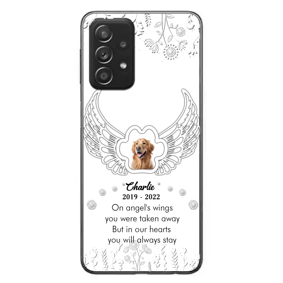 Personalized Pet Phone Case - Upload Photo -Memorial Gift Idea for Dog/Cat Lovers - In Our Hearts You Will Always Stay - Case for iPhone/Samsung