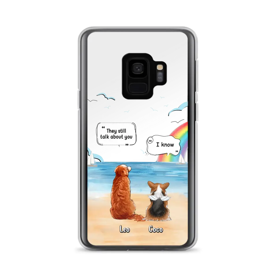 Personalized Memorial Pet Phone Case - Upto 4 Pets - Memorial Gift Idea for Dog/Cat Lovers - They Still Talk About You - Cases For iPhone/Samsung