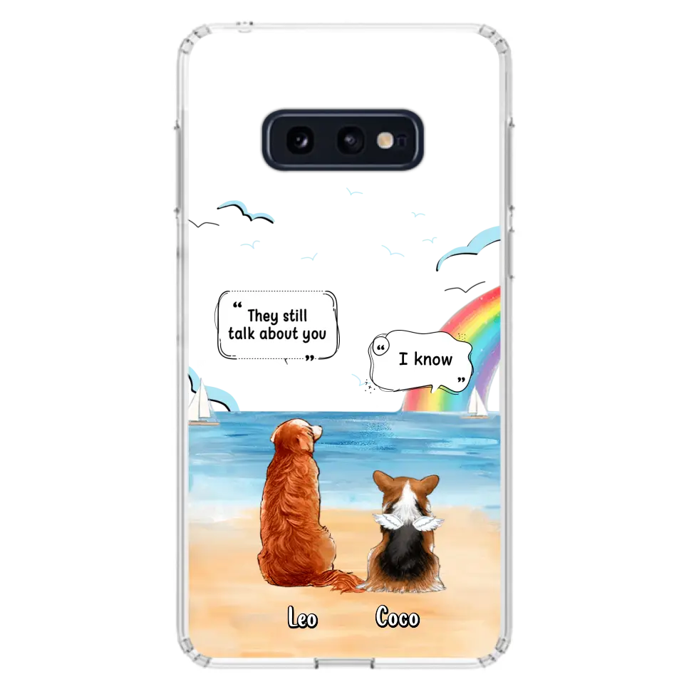 Personalized Memorial Pet Phone Case - Upto 4 Pets - Memorial Gift Idea for Dog/Cat Lovers - They Still Talk About You - Cases For iPhone/Samsung
