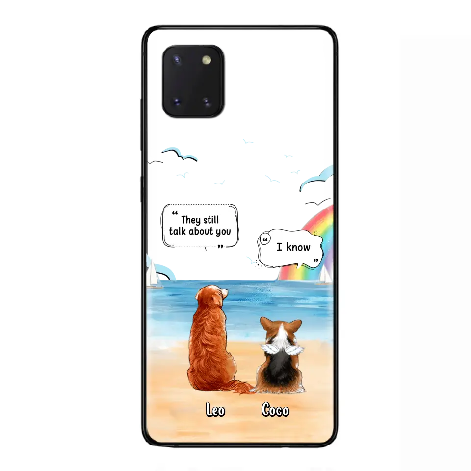 Personalized Memorial Pet Phone Case - Upto 4 Pets - Memorial Gift Idea for Dog/Cat Lovers - They Still Talk About You - Cases For iPhone/Samsung