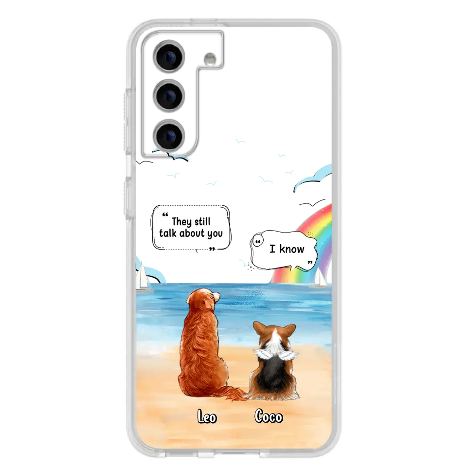 Personalized Memorial Pet Phone Case - Upto 4 Pets - Memorial Gift Idea for Dog/Cat Lovers - They Still Talk About You - Cases For iPhone/Samsung