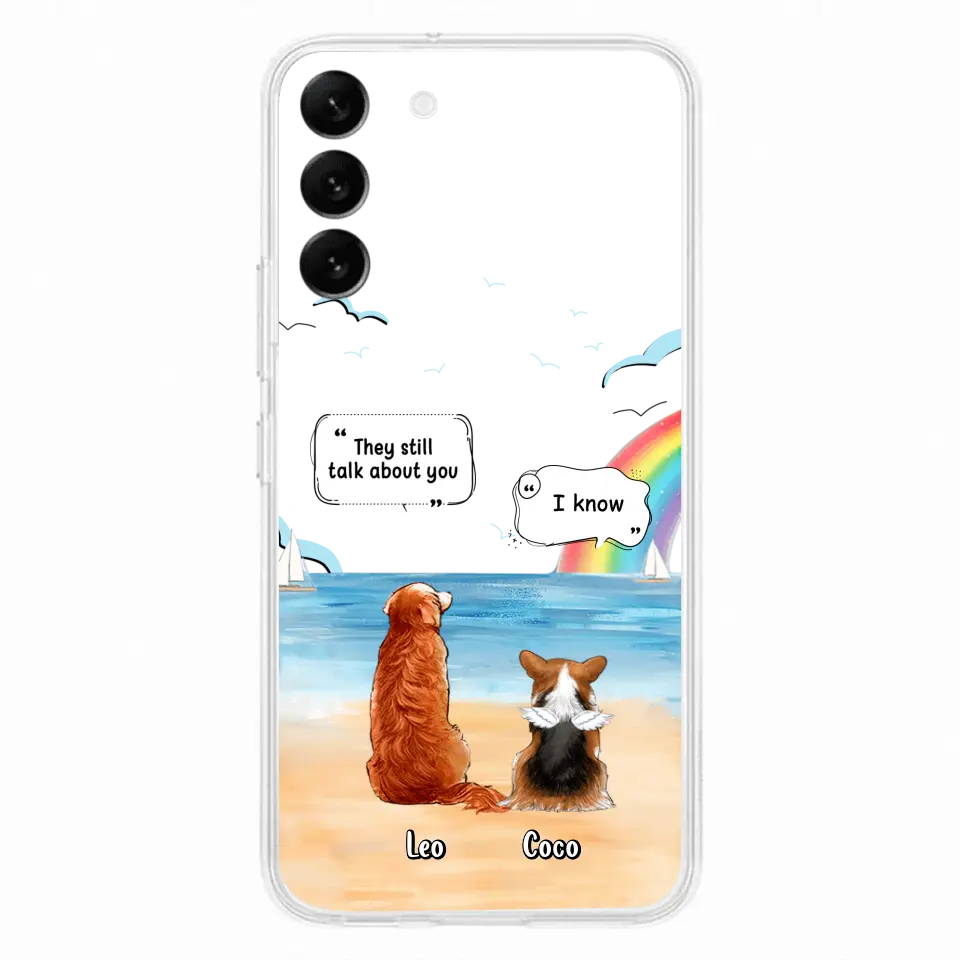 Personalized Memorial Pet Phone Case - Upto 4 Pets - Memorial Gift Idea for Dog/Cat Lovers - They Still Talk About You - Cases For iPhone/Samsung