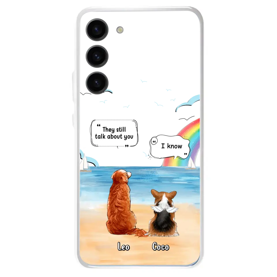 Personalized Memorial Pet Phone Case - Upto 4 Pets - Memorial Gift Idea for Dog/Cat Lovers - They Still Talk About You - Cases For iPhone/Samsung
