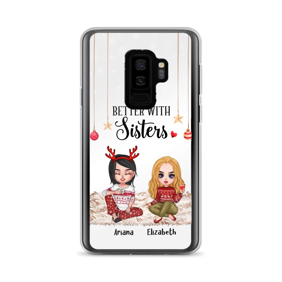 Personalized Besties Phone Case - Gift Idea For Friends/Sisters/Besties - Life Is Better With Sisters - Up to 5 People - Case For iPhone/Samsung