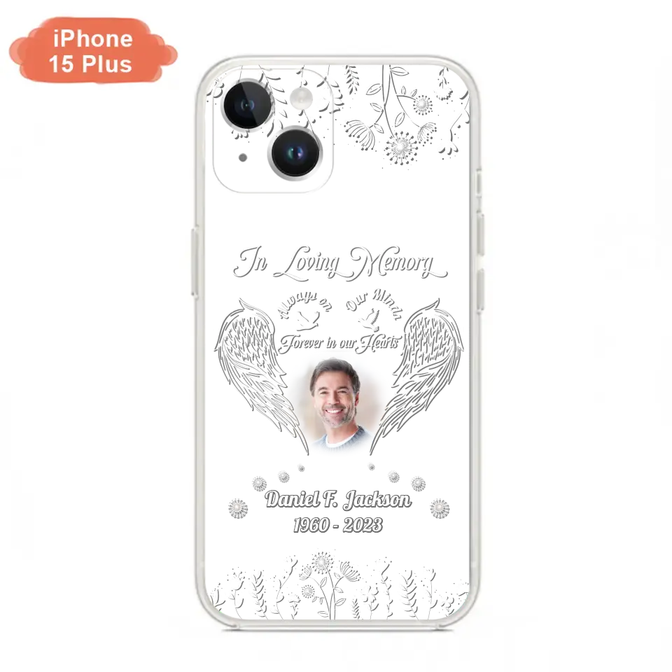 Personalized Memorial Photo Phone Case - Memorial Gift Idea - In Loving Memory