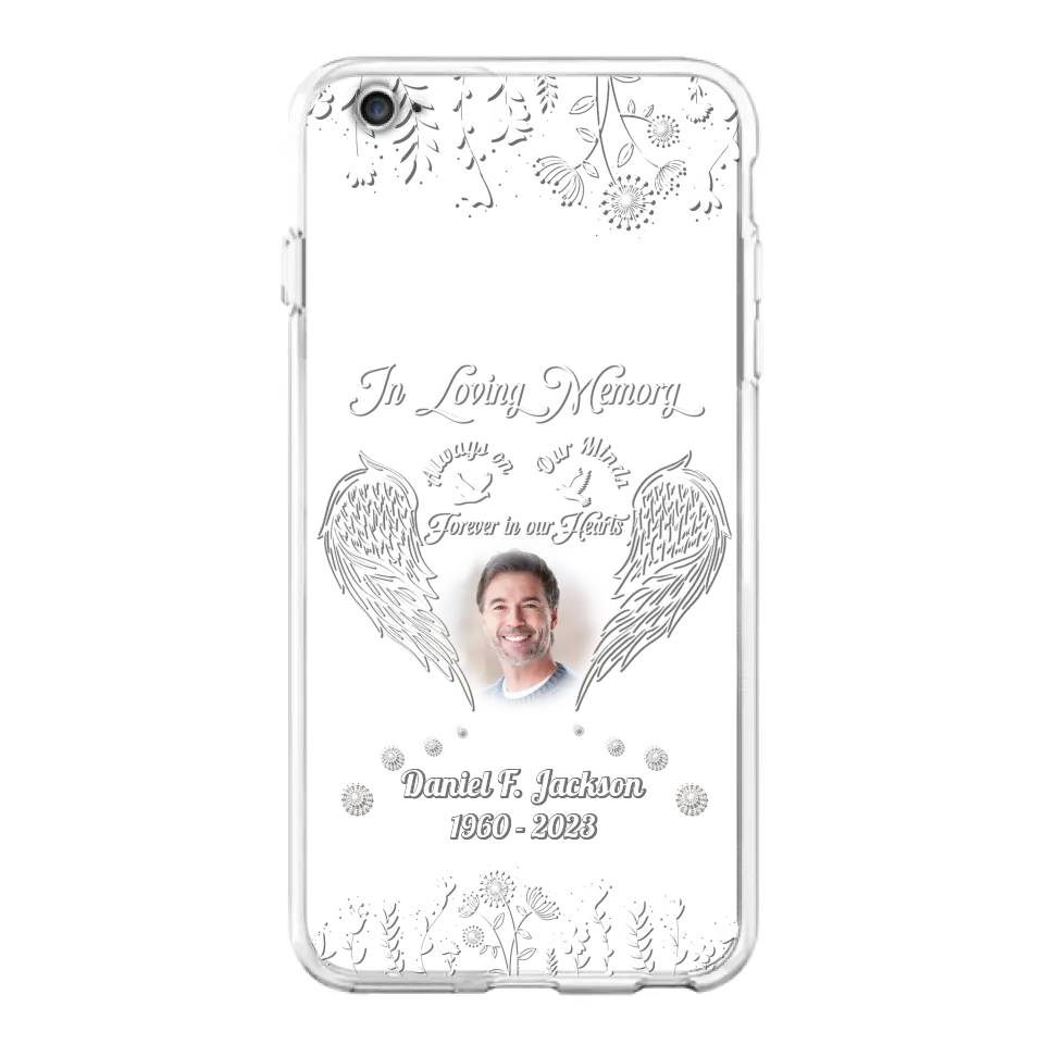 Personalized Memorial Photo Phone Case - Memorial Gift Idea - In Loving Memory