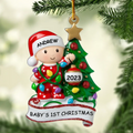 Personalized Baby's First Christmas Acrylic Ornament - Christmas Gift Idea For Baby
