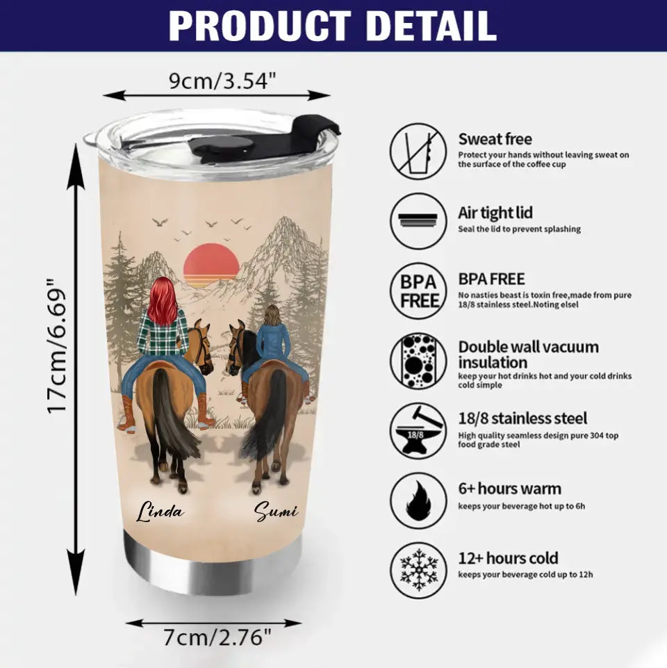Personalized To My Daughter Horse Tumbler - Gift Idea For Horse Lovers/Daughter - I Am The Storm