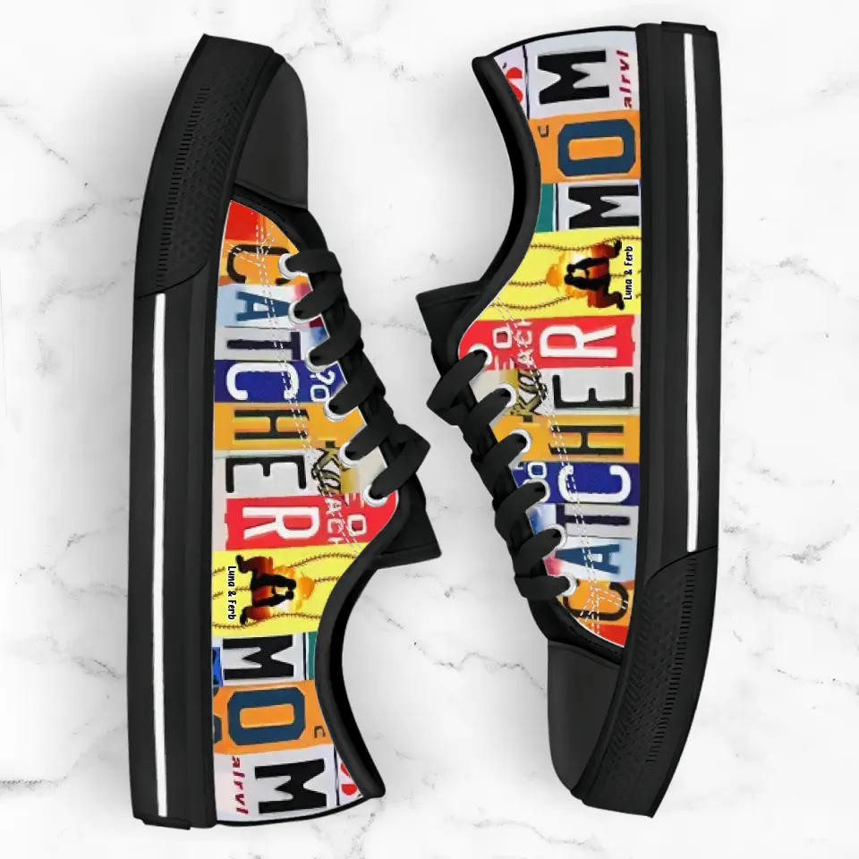 Personalized Catcher Canvas Shoes - Gift Idea for Catchers/Baseball Lovers