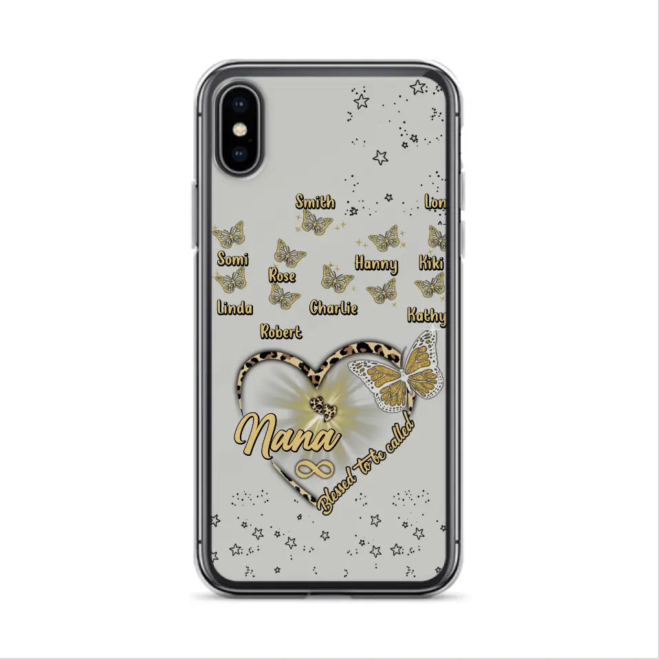 Custom Personalized Grandma Phone Case - Christmas Gift Idea For Grandma - Up to 10 Kids - Case For iPhone/Samsung  - Blessed To Be Called Nana