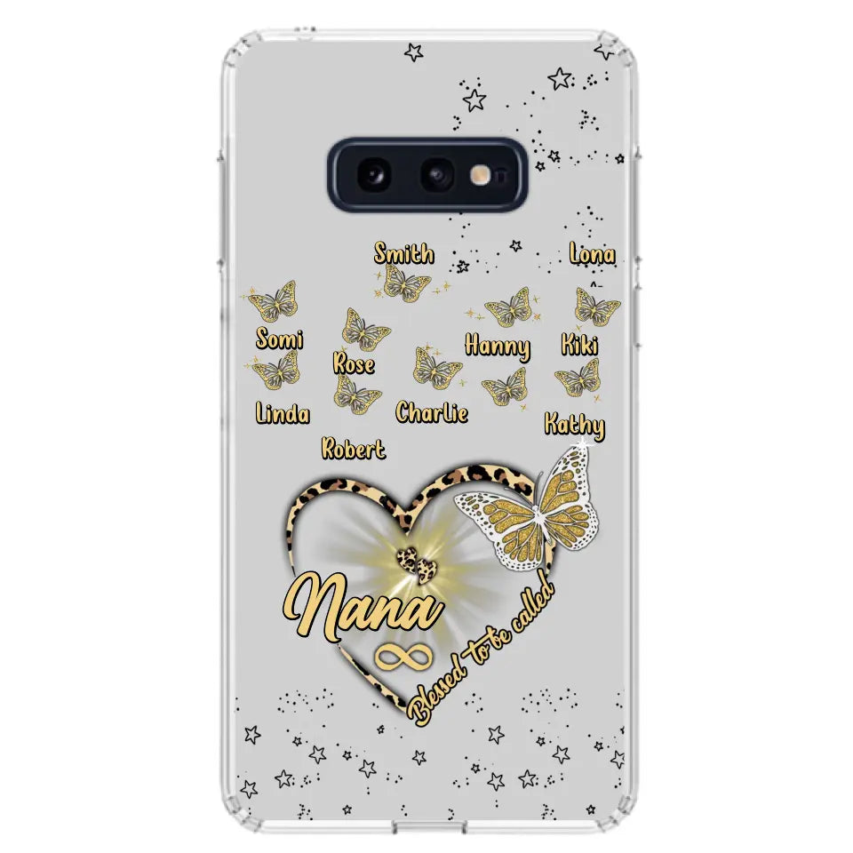 Custom Personalized Grandma Phone Case - Christmas Gift Idea For Grandma - Up to 10 Kids - Case For iPhone/Samsung  - Blessed To Be Called Nana