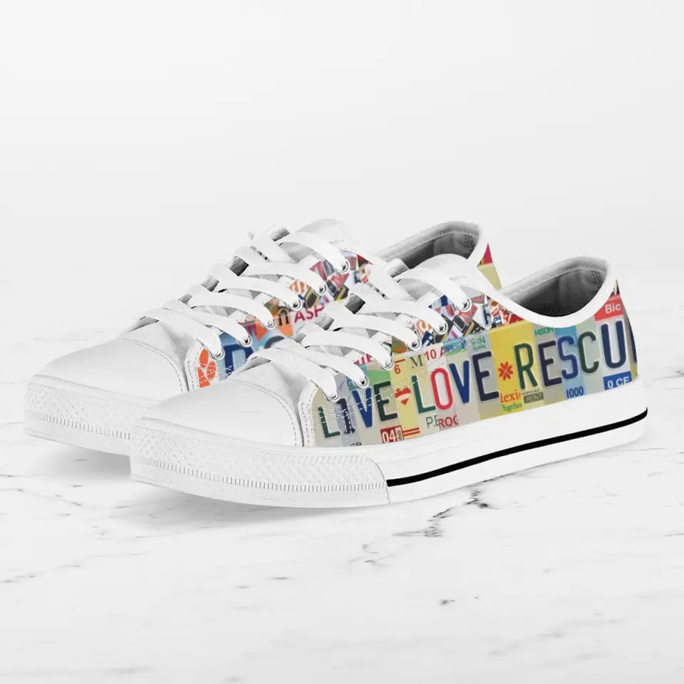 Custom Dog Dad Sneakers - Gift Idea For Dog Lover - Live Love Rescue
