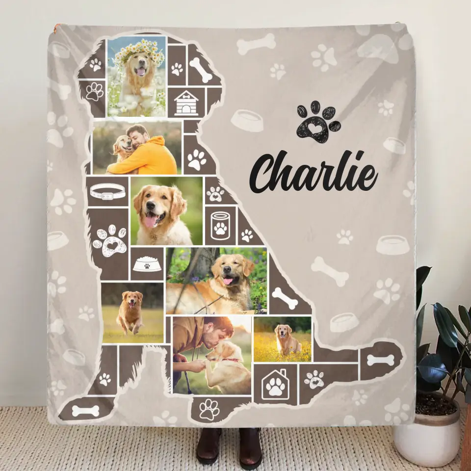 Personalized Dog Photo Fleece Throw Blanket & Quilt - Upload Photo - Gift Idea for Dog Lovers