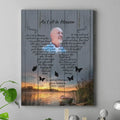 Personalized Dad Photo Memorial Canvas - Memorial Gift Idea - As I Sit In Heaven