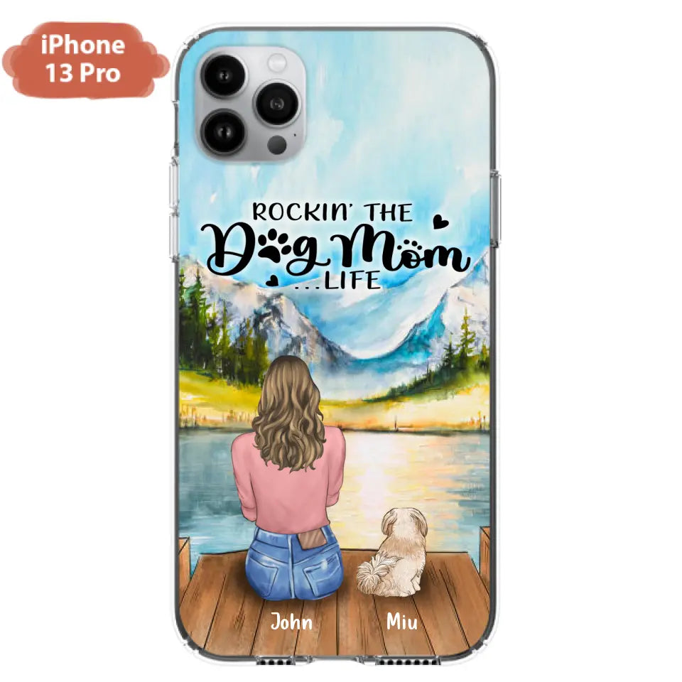 Personalized Dog Mom Phone Case - Gifts For Dog Lovers With Up to 7 Dogs - Rockin' The Dog Mom Life