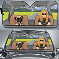 Personalized Drive Safe Car Sunshade - Up to 5 Pets - Gift Idea For Dog/Cat Lover - Drive Safe Mom I Need You Here With Me