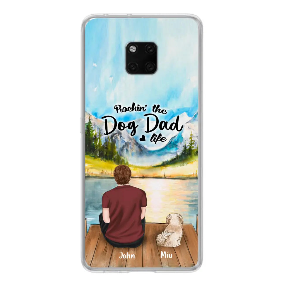Personalized Pet Mom/Dad Phone Case - Chubby or Slim With Up To 7 Pets - Rocking The Dog Dad Life