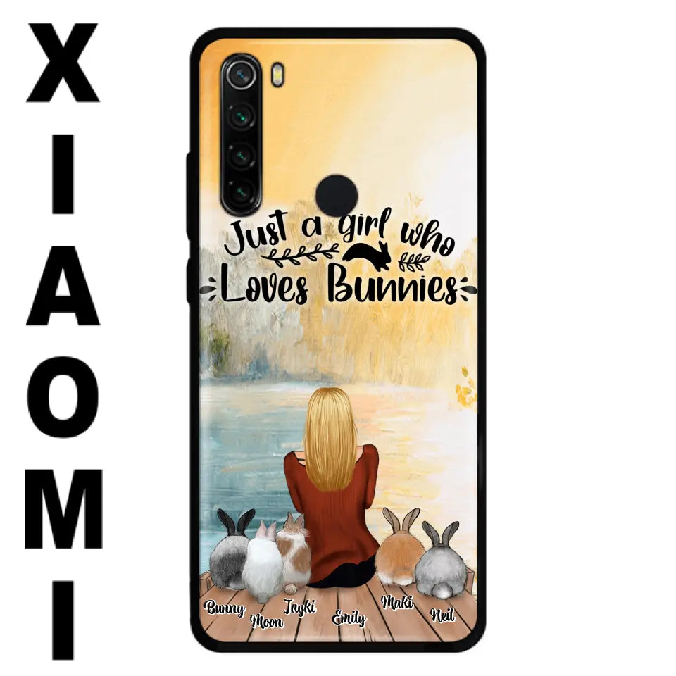 Personalized Rabbit Mom Phone Case - Gifts For Rabbit Lovers With Up to 5 Rabbits - Just A Gril Who Loves Bunnies