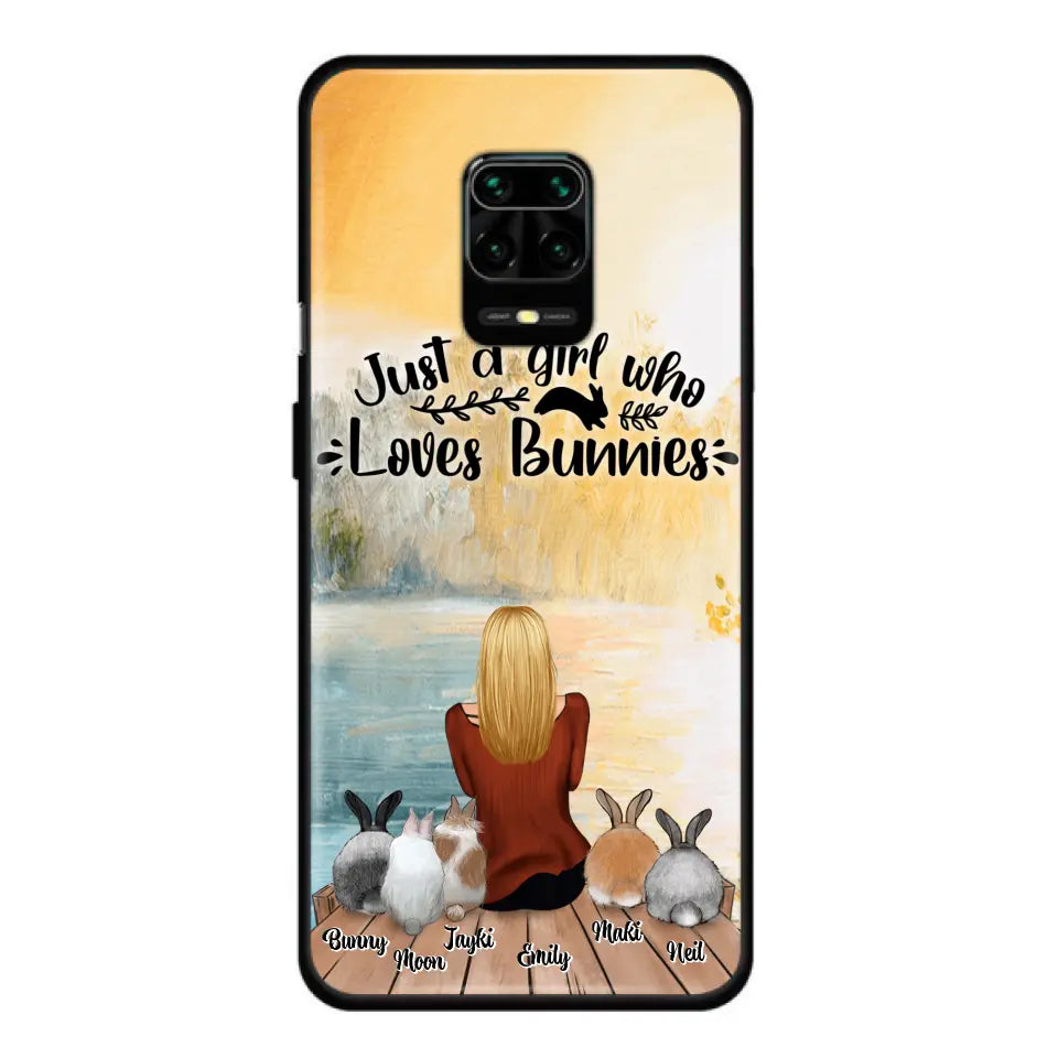Personalized Rabbit Mom Phone Case - Gifts For Rabbit Lovers With Up to 5 Rabbits - Just A Gril Who Loves Bunnies