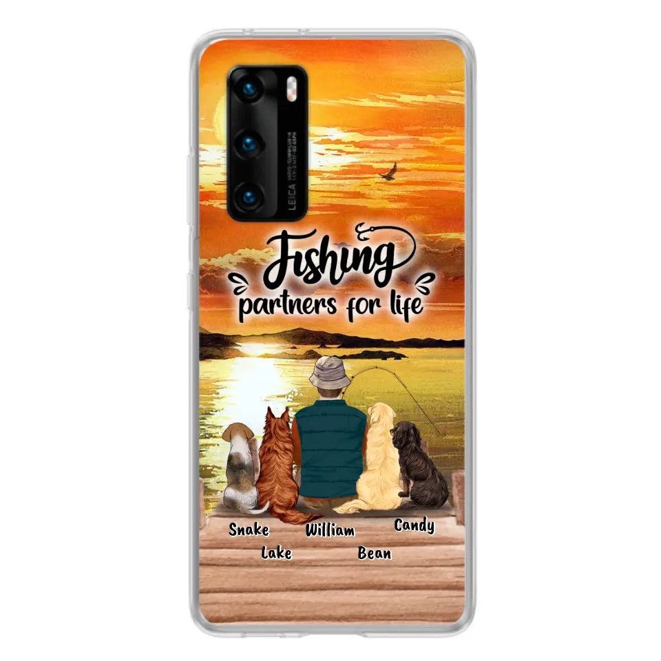 Personalized Fishing Man Phone Case - Up to 4 Dogs - Phone Case For Xiaomi, Huawei and Oppo - 4TC88X