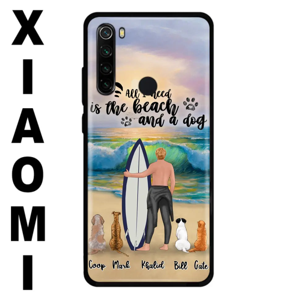 Personalized Surfing Phone Case - Woman/Man With Up to 4 Pets  - Phone Case For Xiaomi, Huawei and Oppo - CCS180