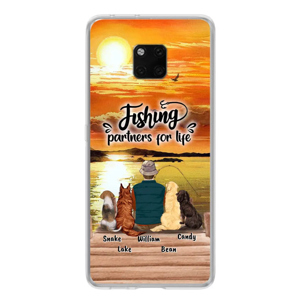 Personalized Fishing Man Phone Case - Up to 4 Dogs - Phone Case For Xiaomi, Huawei and Oppo - 4TC88X