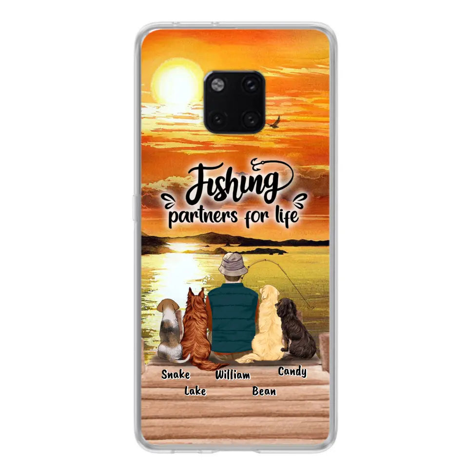 Personalized Fishing Man Phone Case - Up to 4 Dogs - Phone Case For Xiaomi, Huawei and Oppo - 4TC88X