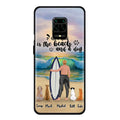 Personalized Surfing Phone Case - Woman/Man With Up to 4 Pets  - Phone Case For Xiaomi, Huawei and Oppo - CCS180