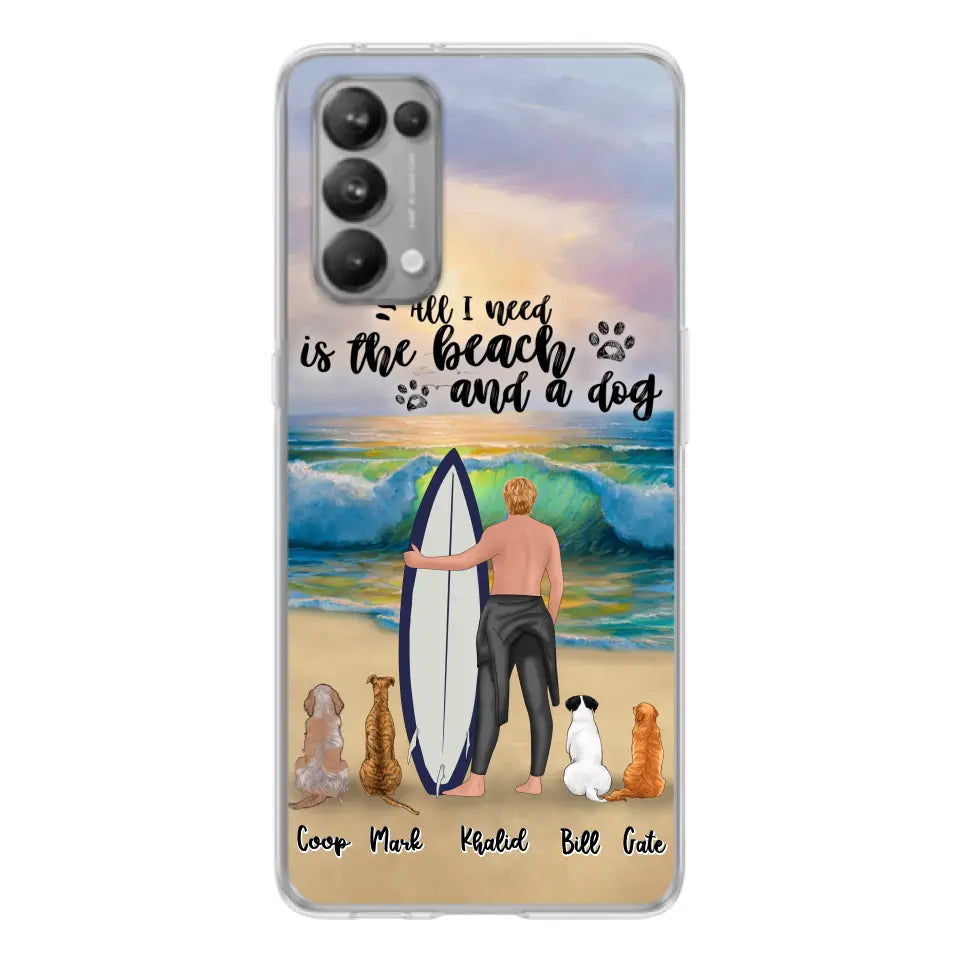 Personalized Surfing Phone Case - Woman/Man With Up to 4 Pets  - Phone Case For Xiaomi, Huawei and Oppo - CCS180