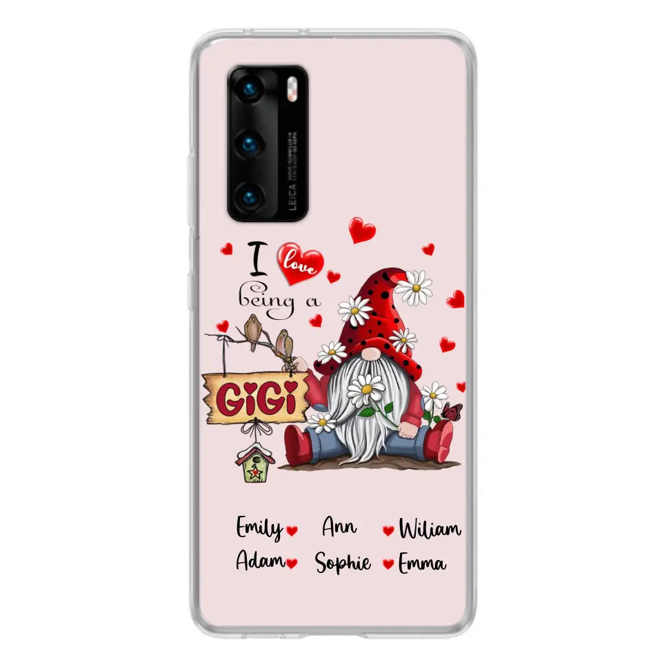 Personalized Grandma Phone Case - I Love Being Grandma - R5OIKQ - Red - Case For iPhone And Samsung