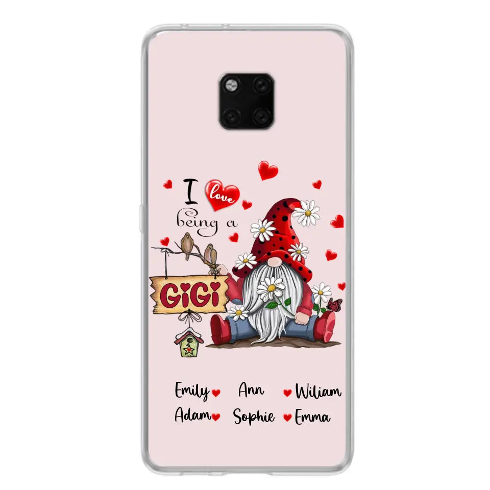 Personalized Grandma Phone Case - I Love Being Grandma - R5OIKQ - Red - Case For iPhone And Samsung