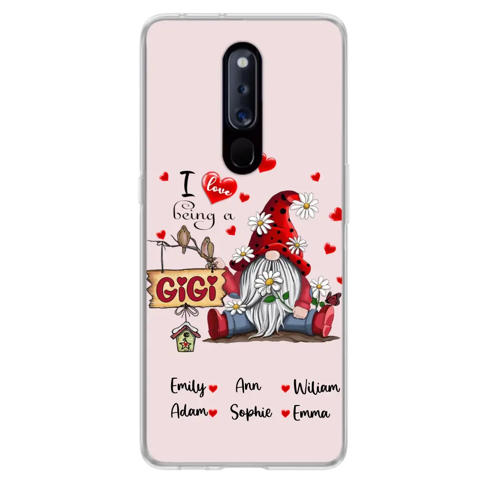 Personalized Grandma Phone Case - I Love Being Grandma - R5OIKQ - Red - Case For iPhone And Samsung