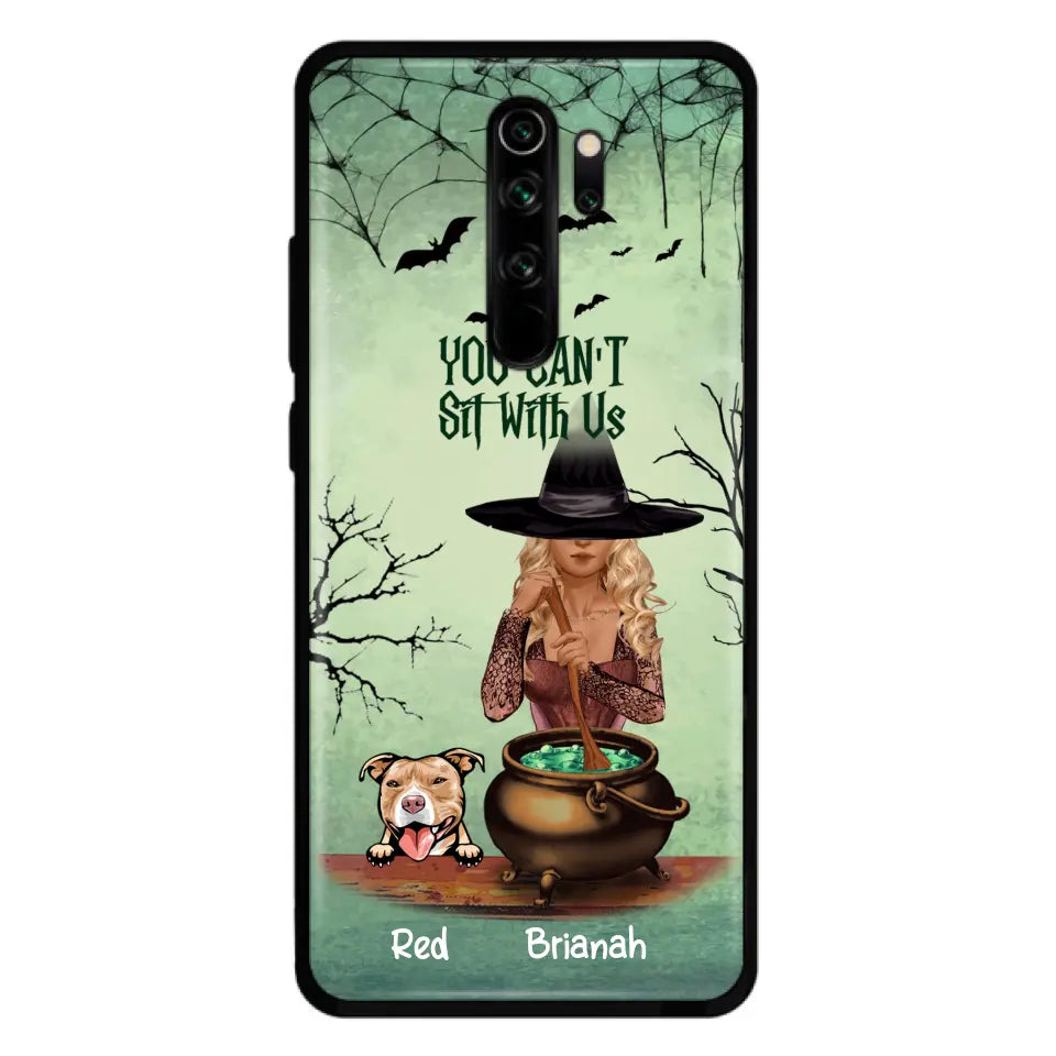 Personalized Dog And Witch Phone Case - Up to 4 Dogs - You Can't Sit With Us - Phone Case For Xiaomi, Huawei and Oppo