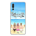 Personalized Best Friends Phone Case - Up to 3 Besties - Girls Just Want To Have Fun - Bikini Girls With Drinks