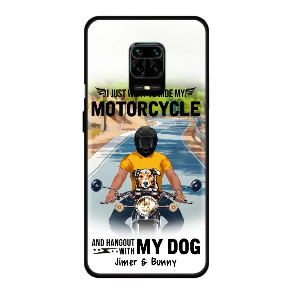 Personalized Dog With Biker Phone Case - Up to 3 Dogs - Gifts For Dog Lover - Hangout With My Dog - Phone Case For Xiaomi, Oppo And Huawei