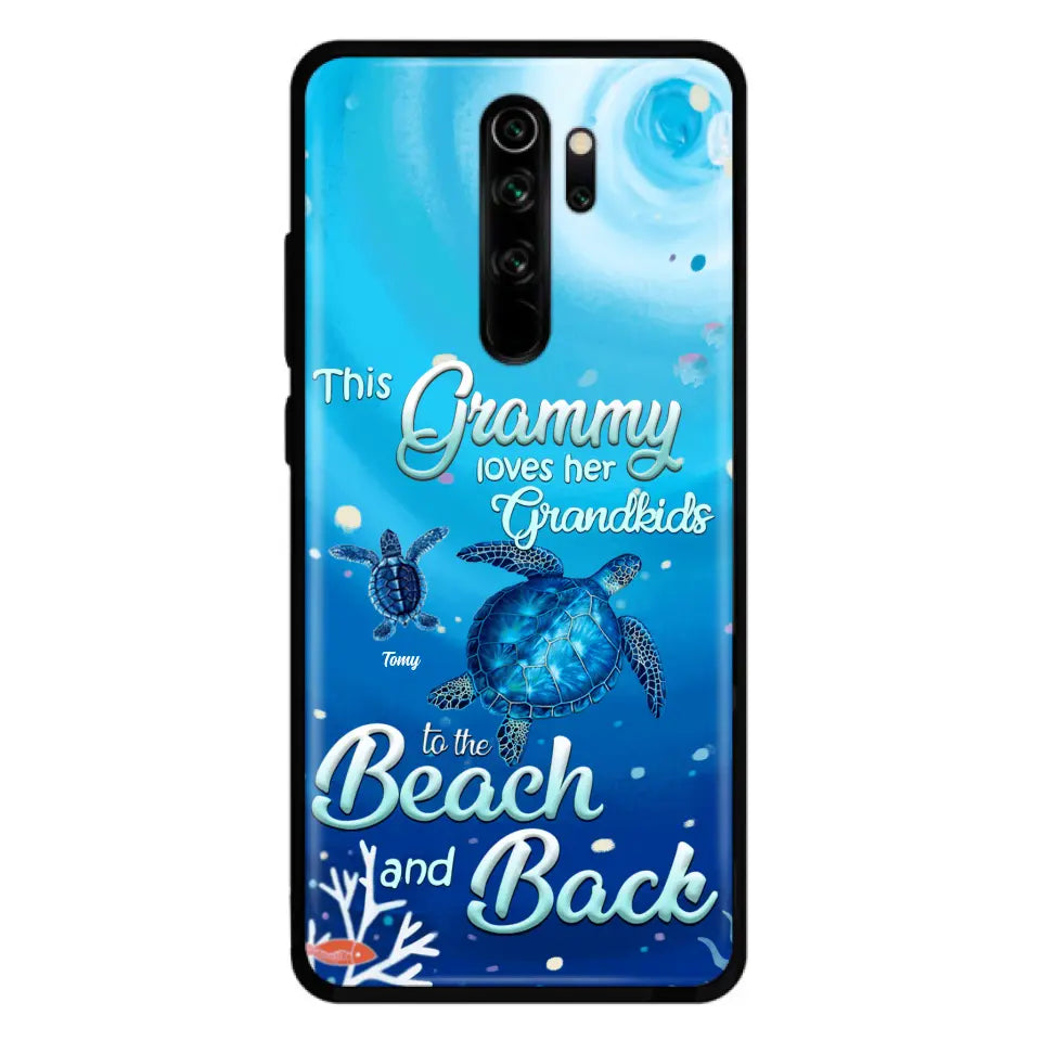 Personalized Grandma Turtle Phone Case - Up to 6 Turtles - This Grammy Loves Her Grandkids To The Beach And Back - For Xiaomi, Oppo And Huawei Phone Case - HWDFYR