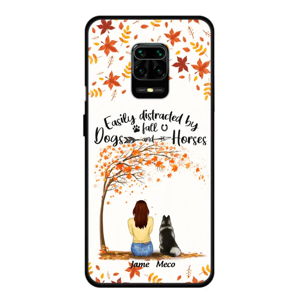 Personalized Horse Dog Mom In Autumn Phone Case - Up to 3 Horses/Dogs - Case For Xiaomi, Oppo And Huawei