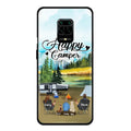 Personalized Camping Phone Case - Parents With 1 Kids And 2 Pets - Best Gift For Family - Happy Camper - Case For Xiaomi, Oppo And Huawei