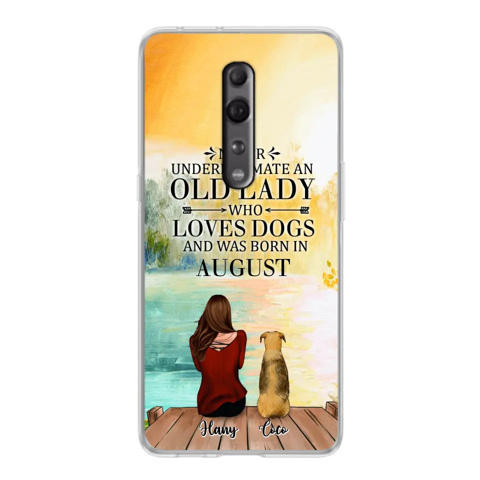 Personalized Old Lady And Dog Phone Case - Woman With Up to 5 Dogs - Best Gift For Dog Lover - Case For Xiaomi, Oppo And Huawei