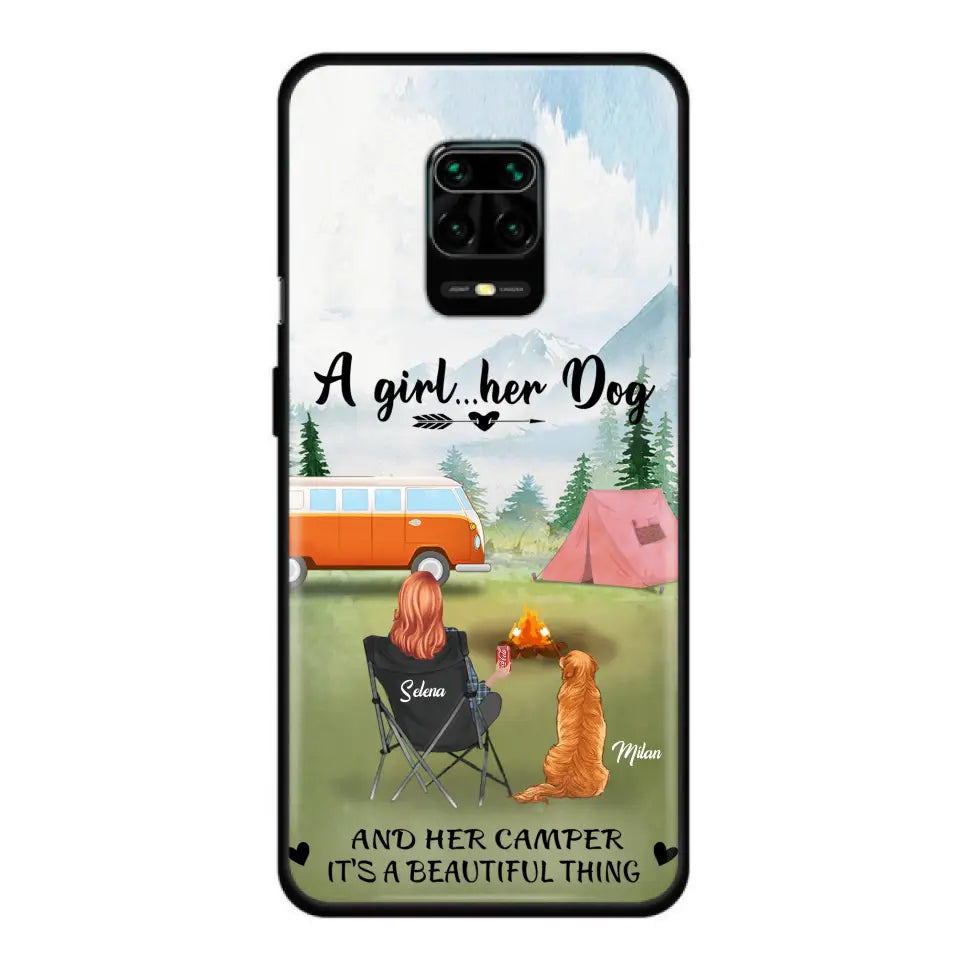 Personalized Dog Mom Camping Phone Case - Mom With Up to 4 Dogs - Best Gift For Dog Lovers - For Huawei, Xiaomi And Oppo Phone Case