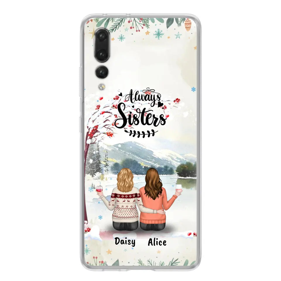 Personalized Autumn/Winter/Christmas Sister Phone Case - Up to 3 Girls - Best Gift For Friends - Phone Case For Xiaomi, Oppo And Huawei