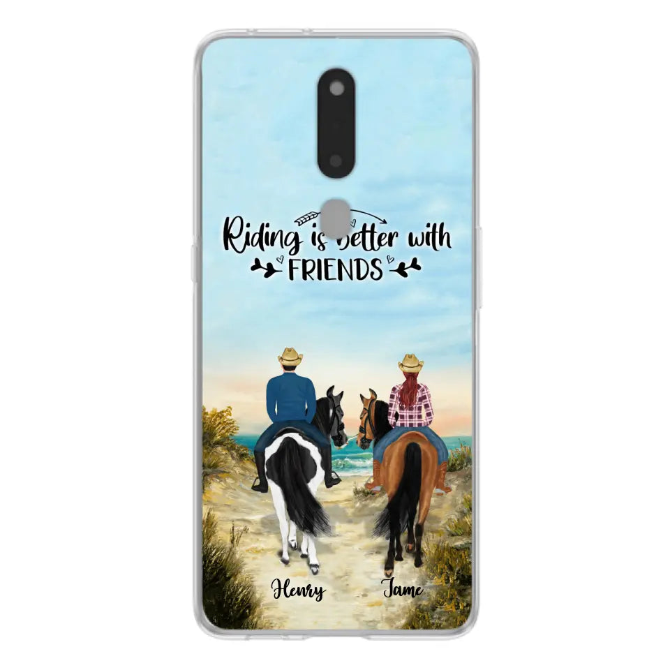 Personalized Friend Riding Horse Phone Case - Best Gift For Horse Lover - Riding Is Better With Friends - Case For Xiaomi, Oppo And Huawei
