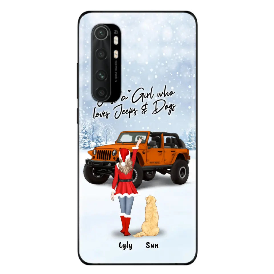 Personalized Christmas Off-road Girl Phone Case - Girl With Up to 4 Pets - Christmas Gift For Dog/Cat Lover - Just A Girl Who - Case For Xiaomi, Oppo And Huawei