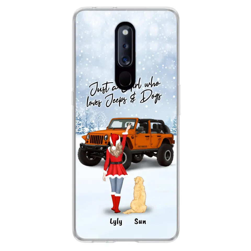 Personalized Christmas Off-road Girl Phone Case - Girl With Up to 4 Pets - Christmas Gift For Dog/Cat Lover - Just A Girl Who - Case For Xiaomi, Oppo And Huawei